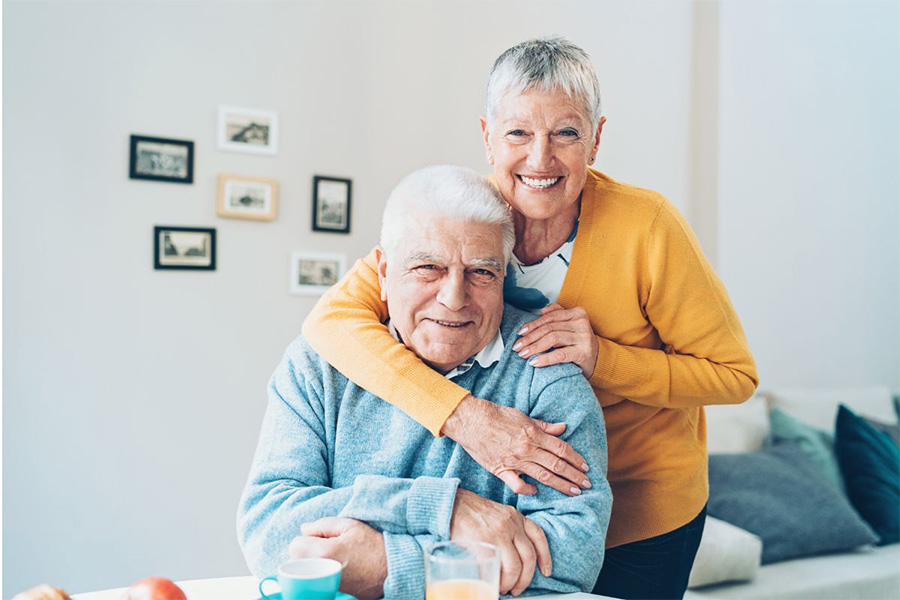happy elderly couple