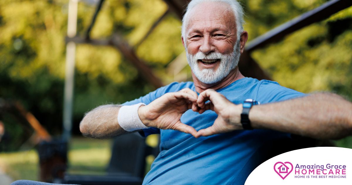 A senior stays active during men’s health month benefitting from senior health at home.