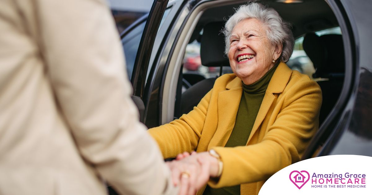 A loved one benefits from senior transportation services.